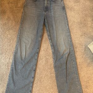 Agolde High Rise Jeans in Light Blue
